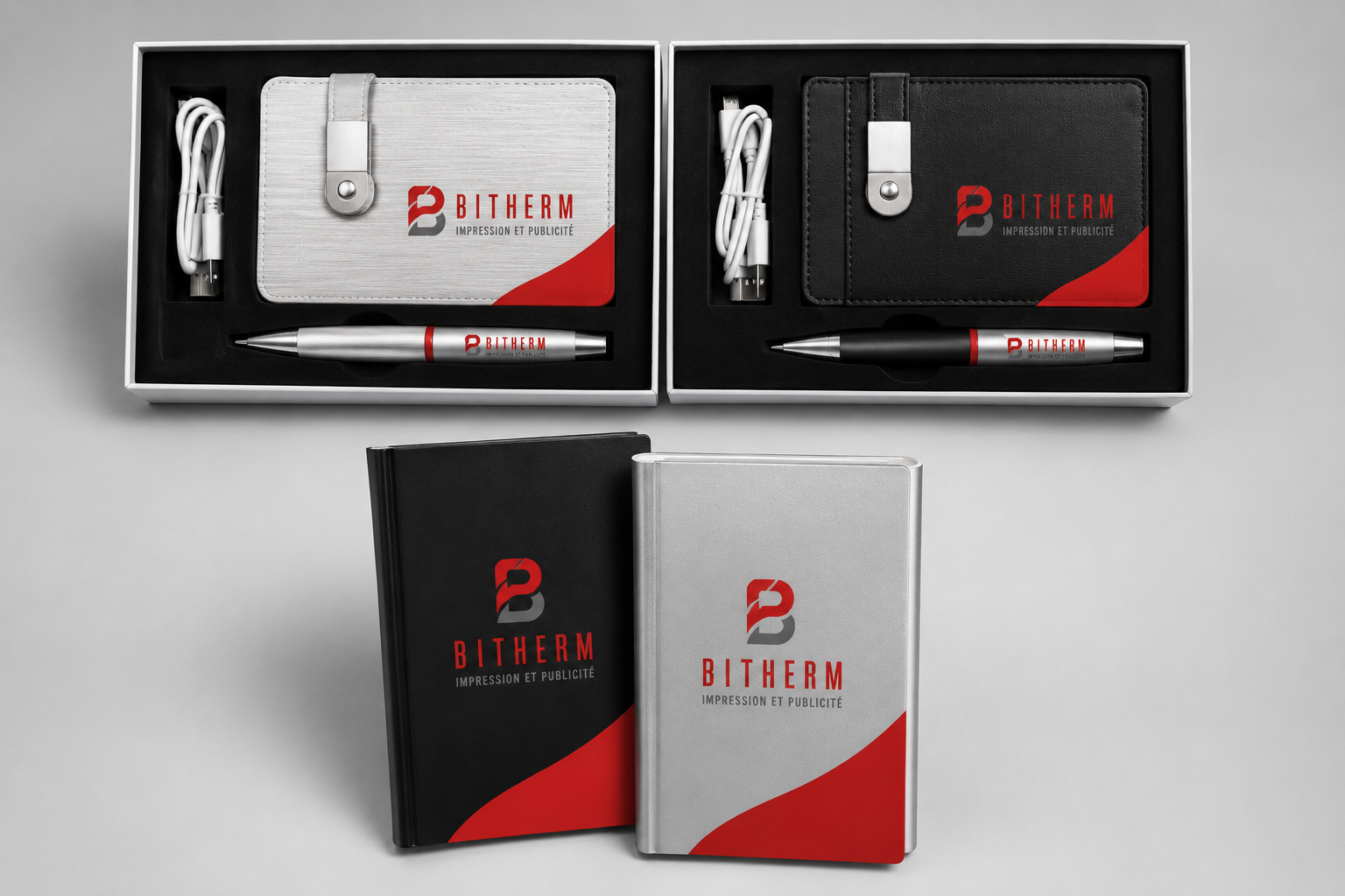 Coffret-Cadeau-Agenda-USB-Stylo Coffret Cadeau Agenda + Clé USB + Stylo – Image 1