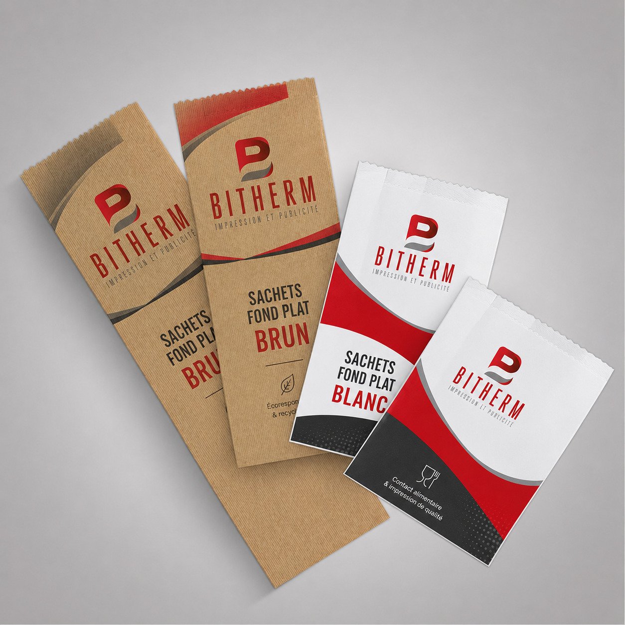 Sachets-Fond-Plat-Brun-Blanc Sachets Fond Plat Brun/Blanc – Image 1